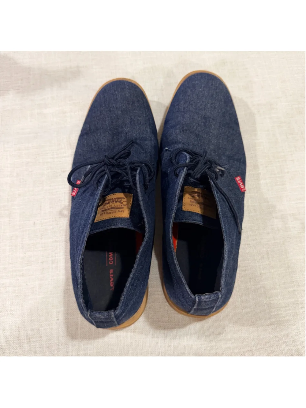 Levi’s Men’s Denim Chukka Boots Desert Shoes Gum Sole Blue Size 10 51801609U